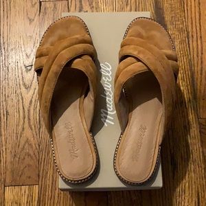 Madewell Skyler Slide Sandal in suede size 7.5